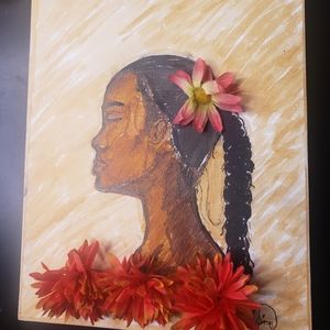 Bloom where you're planted. An original one of it's kind handmade 3D piece.